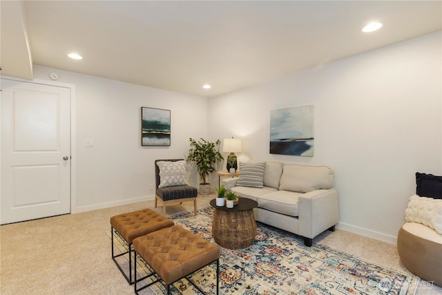 19802 33rd Dr SE, Bothell, WA 98012 - living area featuring light colored carpet, baseboards, and recessed lighting