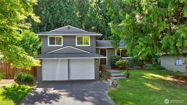 19802 33rd Dr SE, Bothell, WA 98012 - tri-level home with a shingled roof, driveway, and an attached garage