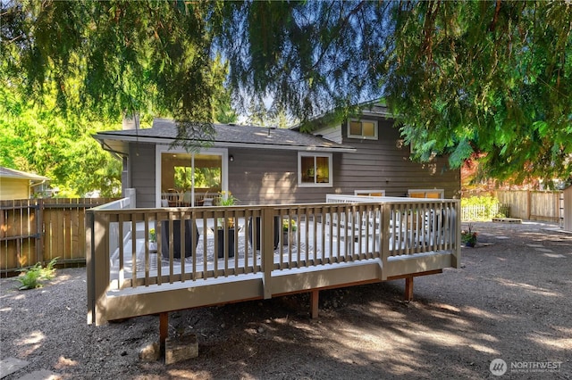 19802 33rd Dr SE, Bothell, WA 98012 - rear view of house with a deck and a shingled roof