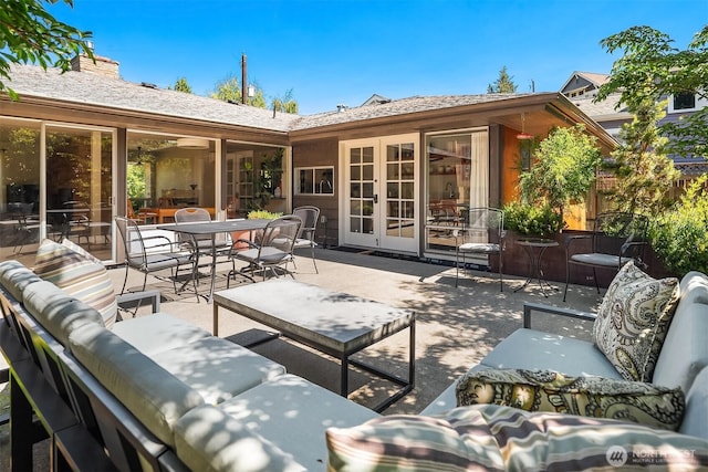 2043 N 78th St, Seattle, WA 98103 - view of patio with french doors and an outdoor hangout area