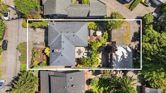 2043 N 78th St, Seattle, WA 98103 - aerial view of property's location featuring property parcel outlined