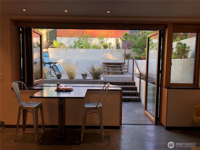 2043 N 78th St, Seattle, WA 98103 - dining room with concrete floors and recessed lighting