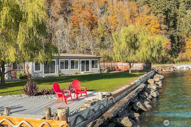 24410 Vashon Hwy SW, Vashon, WA 98070 - view of green lawn featuring a water view