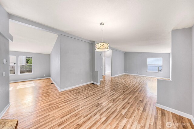 4949 Samish Way Unit 17, Bellingham, WA 98229 - unfurnished living room with light wood finished floors and baseboards