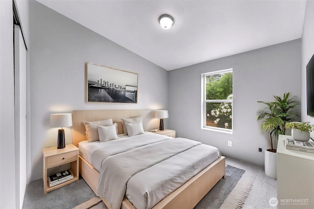 4949 Samish Way Unit 17, Bellingham, WA 98229 - carpeted bedroom with lofted ceiling