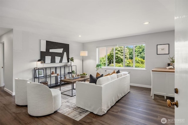 1800 Taylor Ave N Unit 1, Seattle, WA 98109 - living area with wood finished floors, baseboards, and recessed lighting