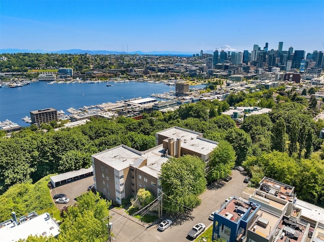 1800 Taylor Ave N Unit 1, Seattle, WA 98109 - aerial view of a nearby body of water and skyline