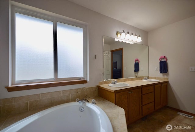 15437 104th Way SE, Yelm, WA 98597 - full bath with a garden tub and double vanity