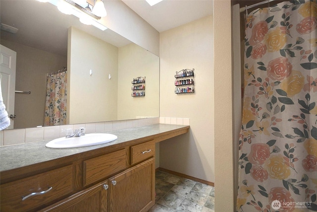 15437 104th Way SE, Yelm, WA 98597 - full bathroom featuring vanity and curtained shower