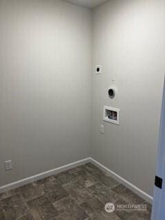 12080 127th Avenue Ct E Unit 73, Puyallup, WA 98374 - laundry room featuring washer hookup, baseboards, and electric dryer hookup