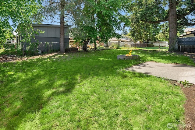 16817 21st Ave E, Spanaway, WA 98387 - view of yard with an outdoor fire pit