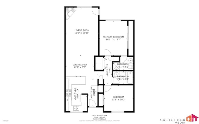 12307 NE 97th St Unit B, Kirkland, WA 98033 - home floor plan