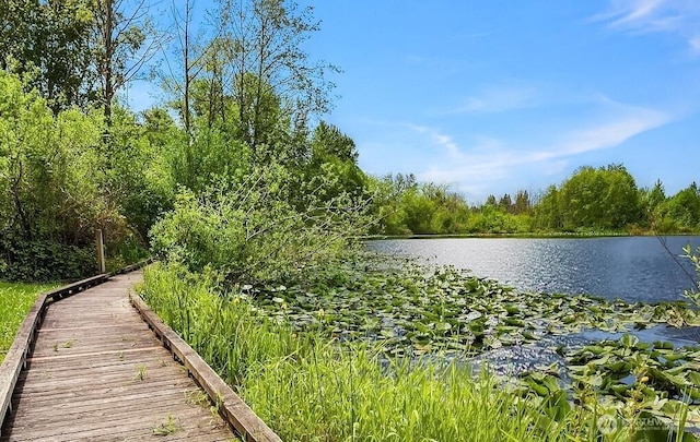 12307 NE 97th St Unit B, Kirkland, WA 98033 - dock featuring a water view and a wooded view