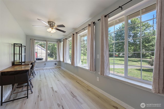 15329 Mckee Ln SE, Yelm, WA 98597 - sunroom / solarium with baseboards, wood finished floors, and cooling unit