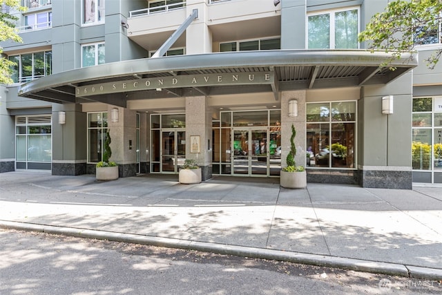 2600 2nd Ave Unit 504, Seattle, WA 98121 - view of exterior entry featuring stone siding