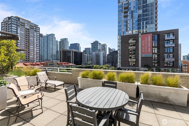 2600 2nd Ave Unit 504, Seattle, WA 98121 - view of patio with a skyline view