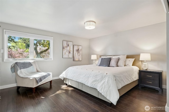 628 163rd Ave SE, Bellevue, WA 98008 - bedroom featuring baseboards and dark wood finished floors