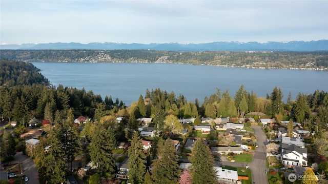 628 163rd Ave SE, Bellevue, WA 98008 - bird's eye view of a water and mountain view and a heavily wooded area
