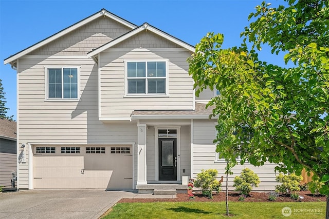 363 Franks Ln N, Enumclaw, WA 98022 - view of front of house with an attached garage, driveway, and a front yard