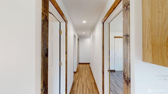 40 Utke Ln, Omak, WA 98841 - hallway with light wood-style flooring, recessed lighting, and baseboards