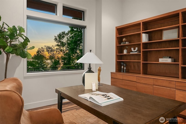 747 14th Ave W, Kirkland, WA 98033 - home office with baseboards and wood finished floors