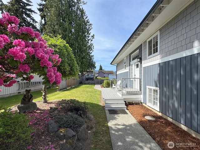 1538 W 12th St, Port Angeles, WA 98363 - view of yard featuring a deck