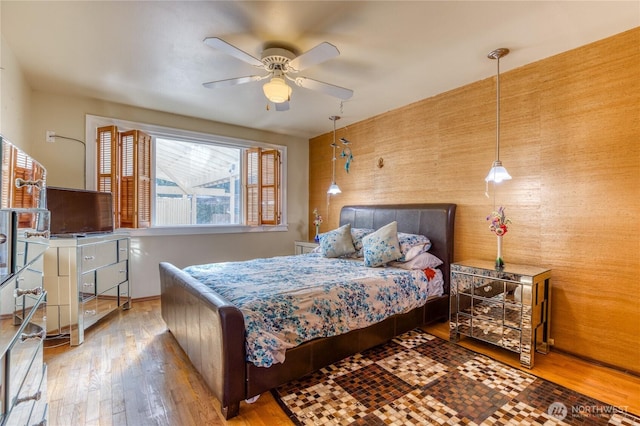 10008 Rainier Ave S, Seattle, WA 98178 - bedroom with hardwood / wood-style floors and ceiling fan