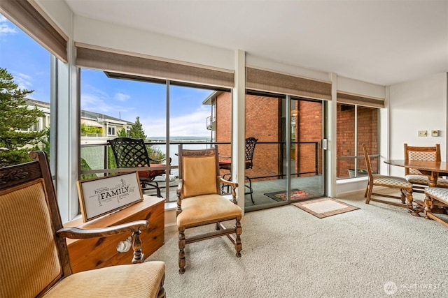 2360 43rd Ave E Unit 302, Seattle, WA 98112 - sunroom / solarium featuring carpet flooring and a water view