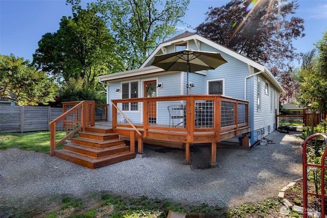 2218 Williams St, Bellingham, WA 98225 - rear view of house featuring a wooden deck