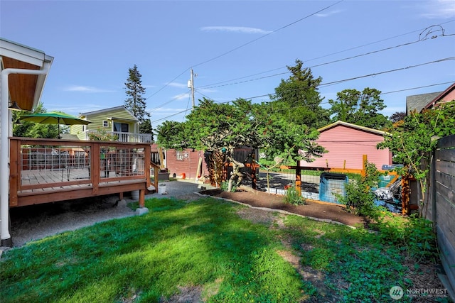 2218 Williams St, Bellingham, WA 98225 - view of yard featuring a wooden deck