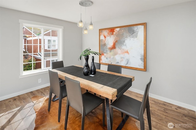 3046 128th Ave SE Unit 30, Bellevue, WA 98005 - dining space with plenty of natural light, wood finished floors, and baseboards