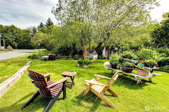 16672 Frontier St, Clallam Bay, WA 98326 - view of grassy yard with view of wooded area