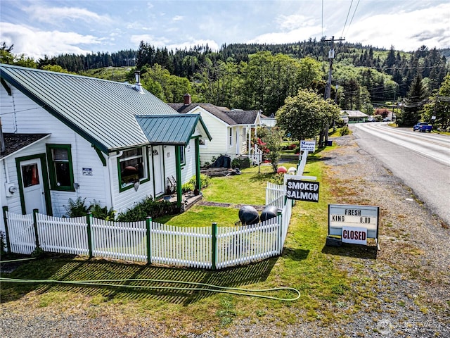 16672 Frontier St, Clallam Bay, WA 98326 - view from above of property with a heavily wooded area