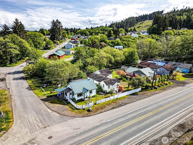 16672 Frontier St, Clallam Bay, WA 98326 - aerial view of a heavily wooded area