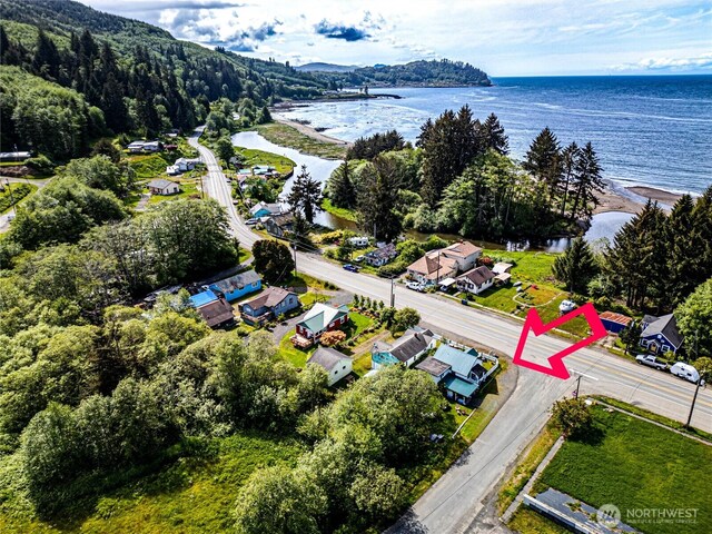 16672 Frontier St, Clallam Bay, WA 98326 - aerial view of a nearby body of water