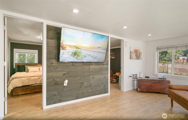 632 Dayton St, Omak, WA 98841 - living area featuring wood finished floors and recessed lighting