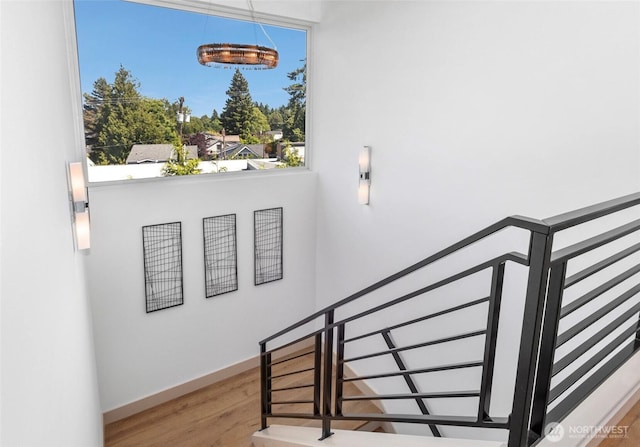 2222 E Mcgraw St, Seattle, WA 98112 - stairway with wood finished floors and baseboards