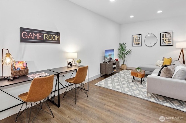 2222 E Mcgraw St, Seattle, WA 98112 - office space with wood finished floors, recessed lighting, and baseboards