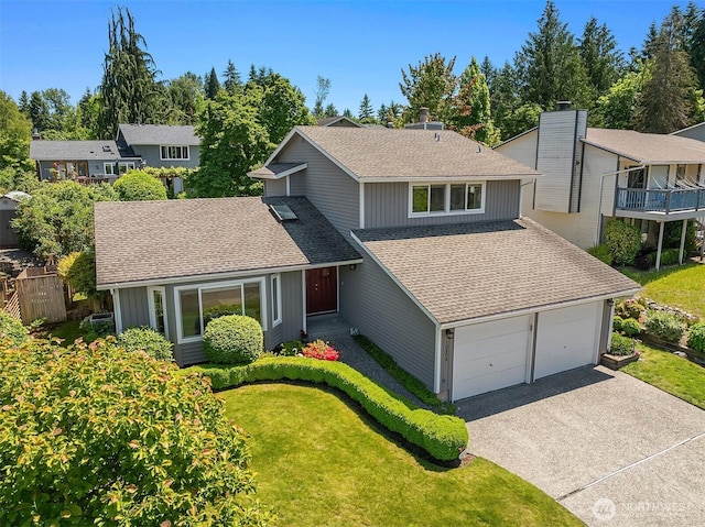 10808 158th Ct NE, Redmond, WA 98052 - view of front of home featuring a shingled roof, driveway, and an attached garage