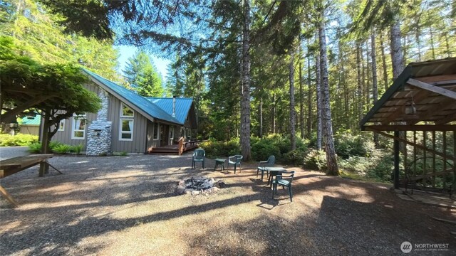 321 N Lake Surf Dr, Lilliwaup, WA 98555 - view of yard featuring a wooden deck