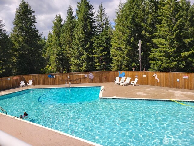 321 N Lake Surf Dr, Lilliwaup, WA 98555 - community pool featuring a patio area