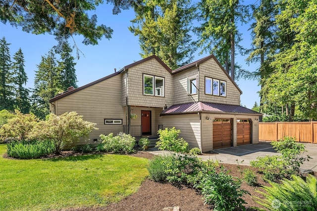 423 209th Ave SE, Sammamish, WA 98074 - view of front of home with a standing seam roof, metal roof, a garage, crawl space, and driveway