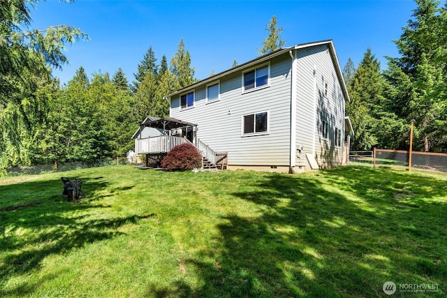 114 Black Bear Ln, Centralia, WA 98531 - back of property featuring a wooden deck