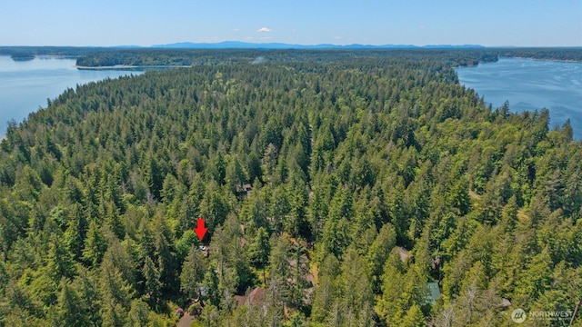 606 E Pointes Dr W, Shelton, WA 98584 - view of property location with a heavily wooded area and a water and mountain view