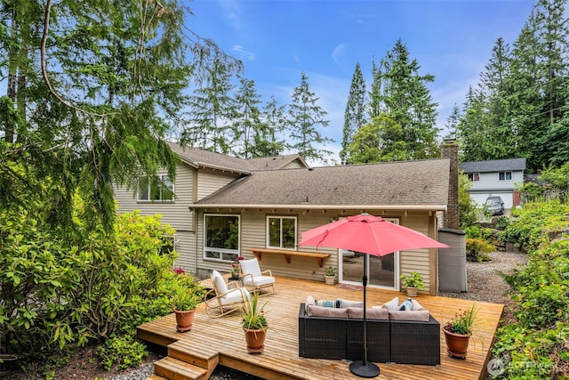 17620 NE 29th St, Redmond, WA 98052 - wooden deck featuring an outdoor living space