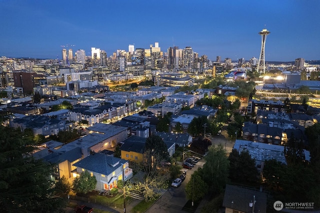 920 4th Ave N, Seattle, WA 98109 - aerial overview of property's location featuring a view of city lights