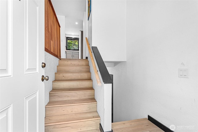 1668 Sapphire Trl, Bellingham, WA 98226 - stairway featuring recessed lighting
