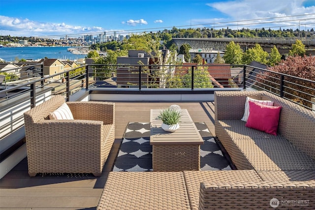 922 N 36th St, Seattle, WA 98103 - balcony featuring a water view