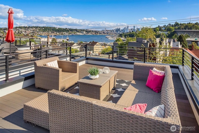 922 N 36th St, Seattle, WA 98103 - deck featuring a water view