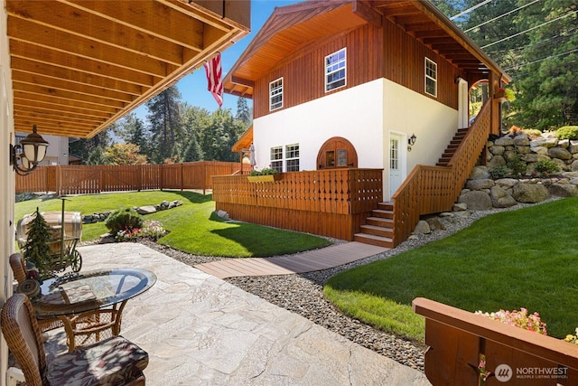8775 Icicle Rd, Leavenworth, WA 98826 - view of patio featuring stairs
